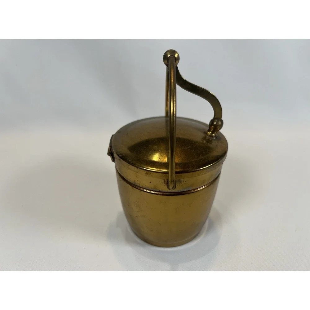 Apollo brass bucket or tobacco container with lid VNG Old World Decor